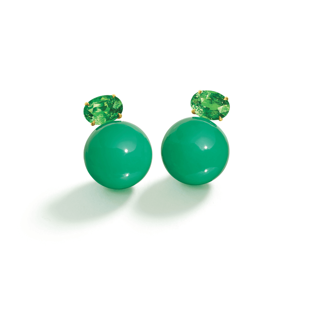 Bouton Earclips in Chrysoprase — bouton-earclips-chrysoprase