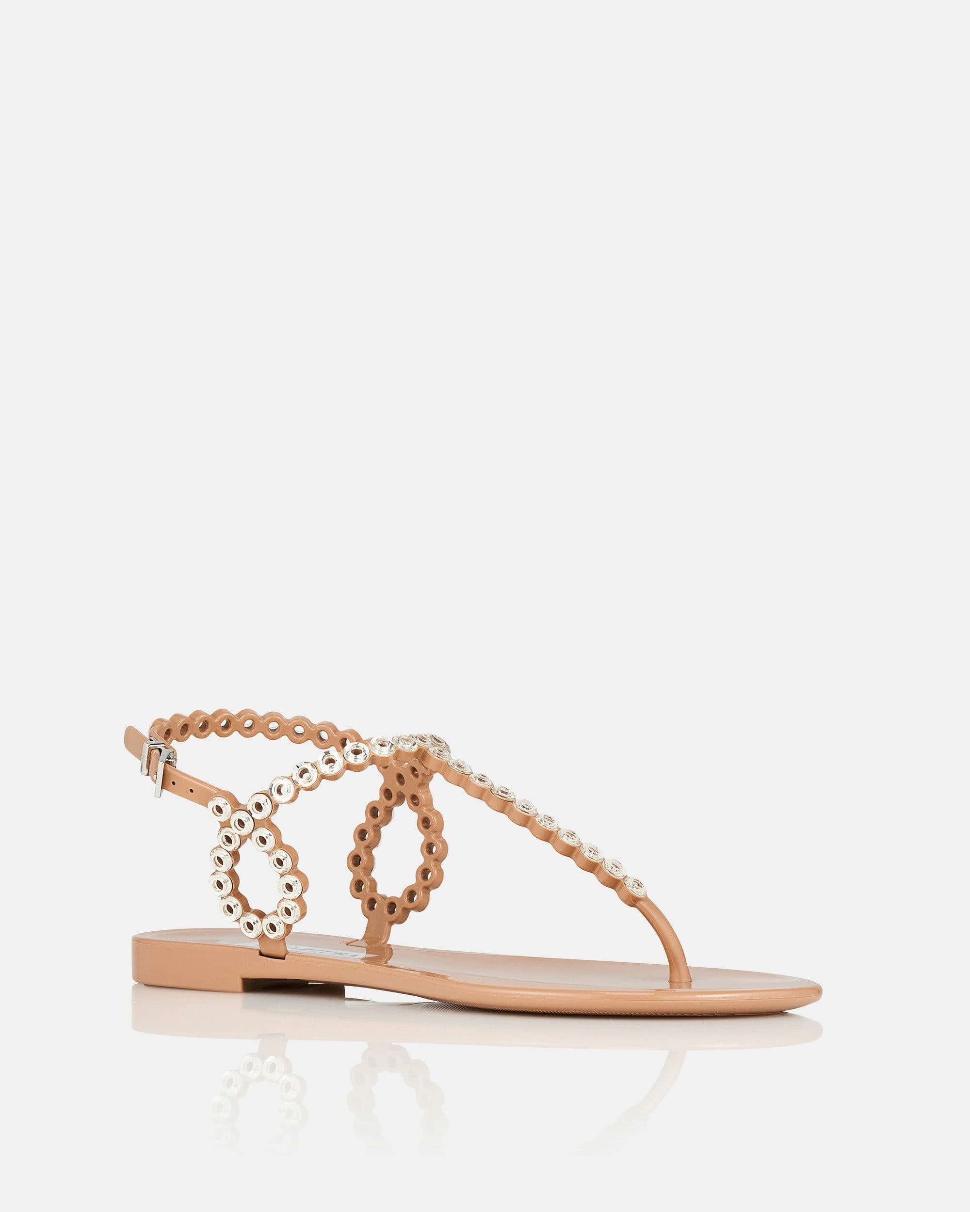 Almost Bare Crystal Jelly Sandal Flat — ABCFLAS0-JLY-PWP