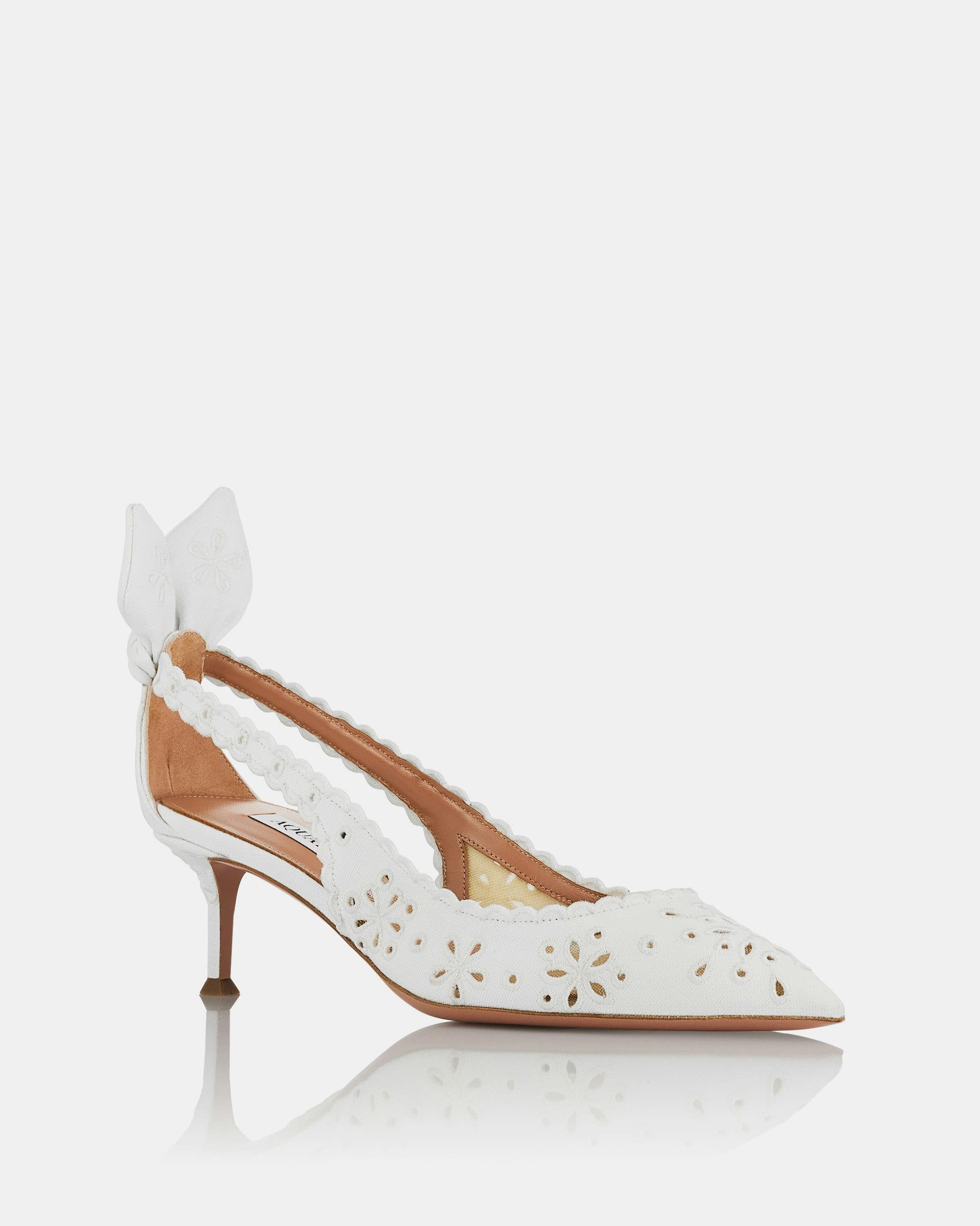 Broderie Bow Tie Pump 50 — BDTMIDP0-CNV-FFF