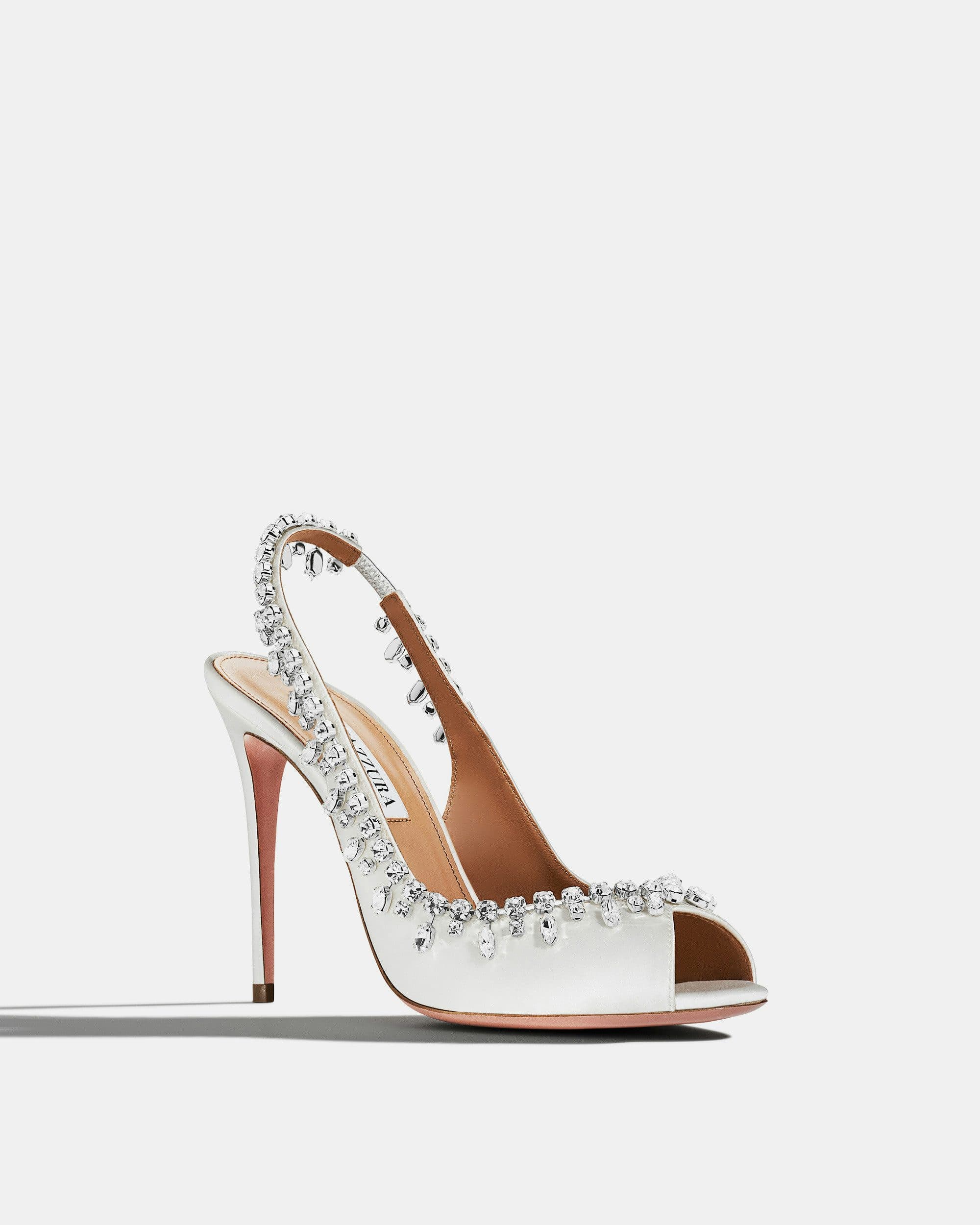 Temptation Crystal Satin Sandal 105 — TCSHIGS0-SAT-FFF
