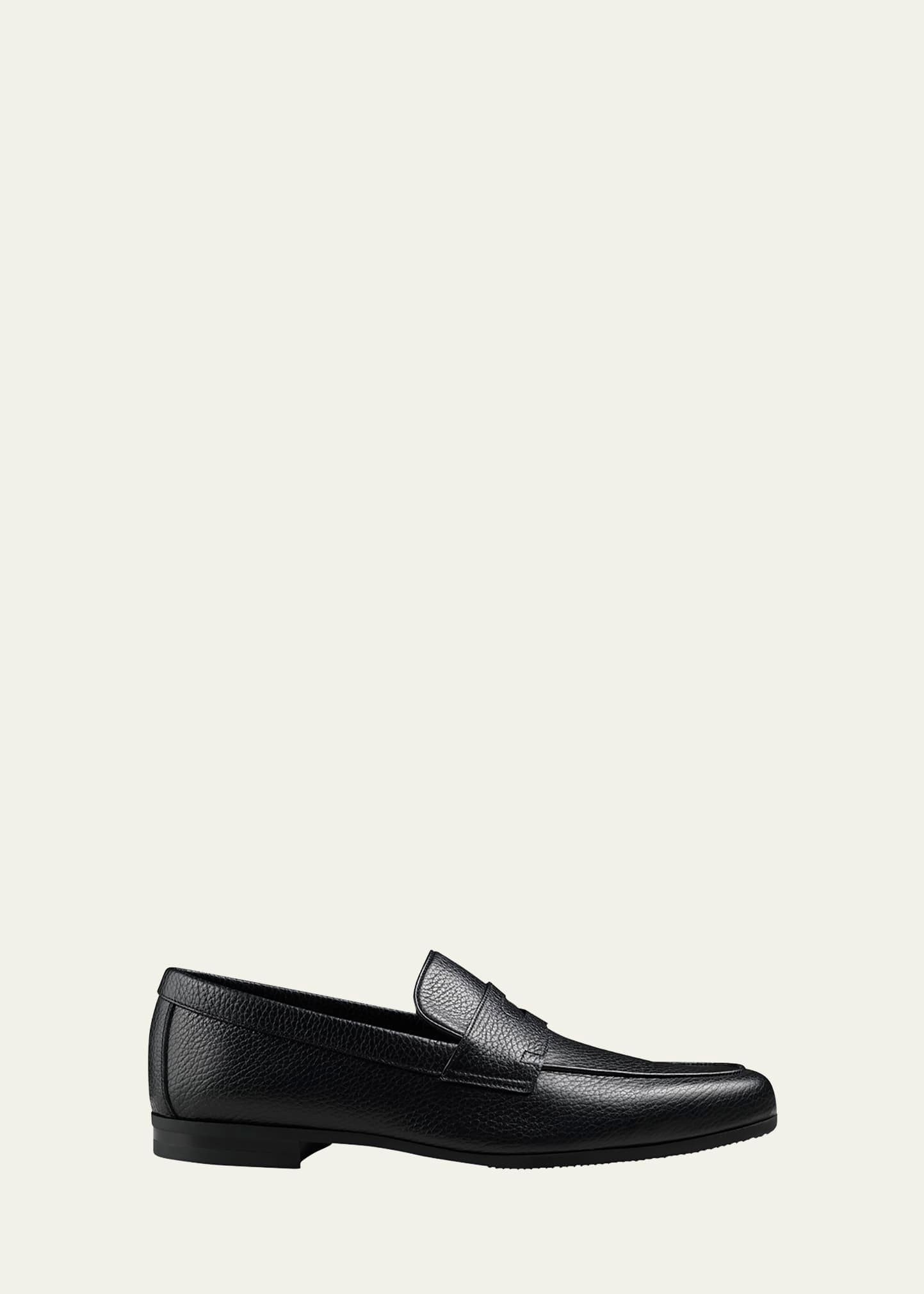 Thorne — Soft Textured Leather Penny Loafers — thorne-soft-loafer