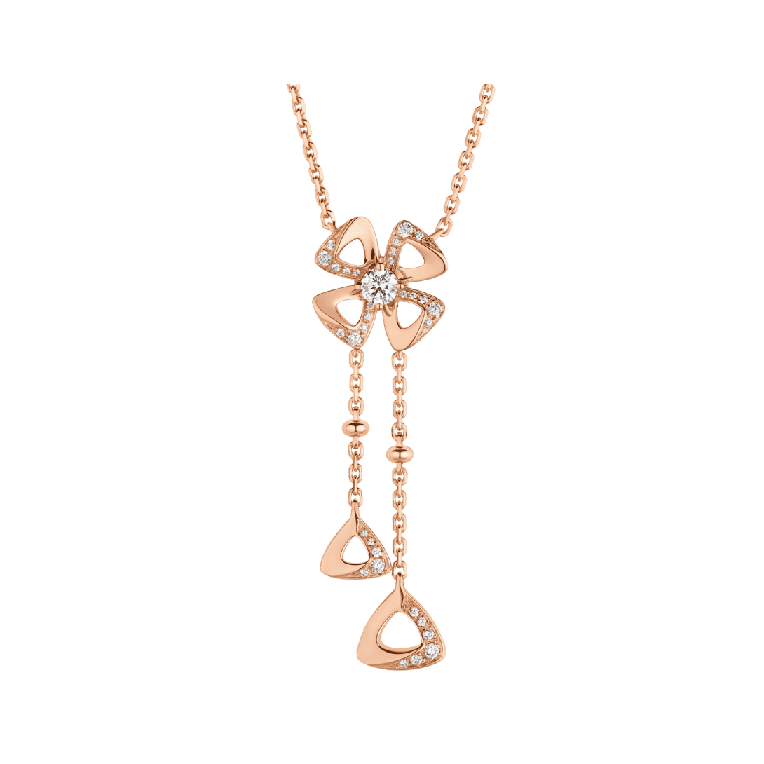 Fiorever Necklace — Rose gold, diamonds — CL858756