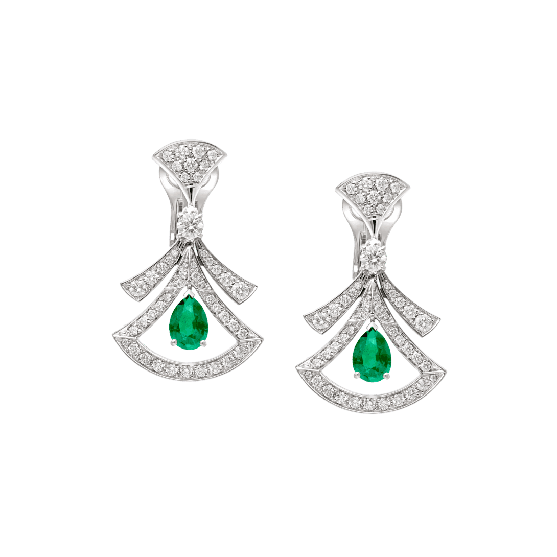 DIVAS’ DREAM Earrings — White gold, emeralds, diamonds — OR858675