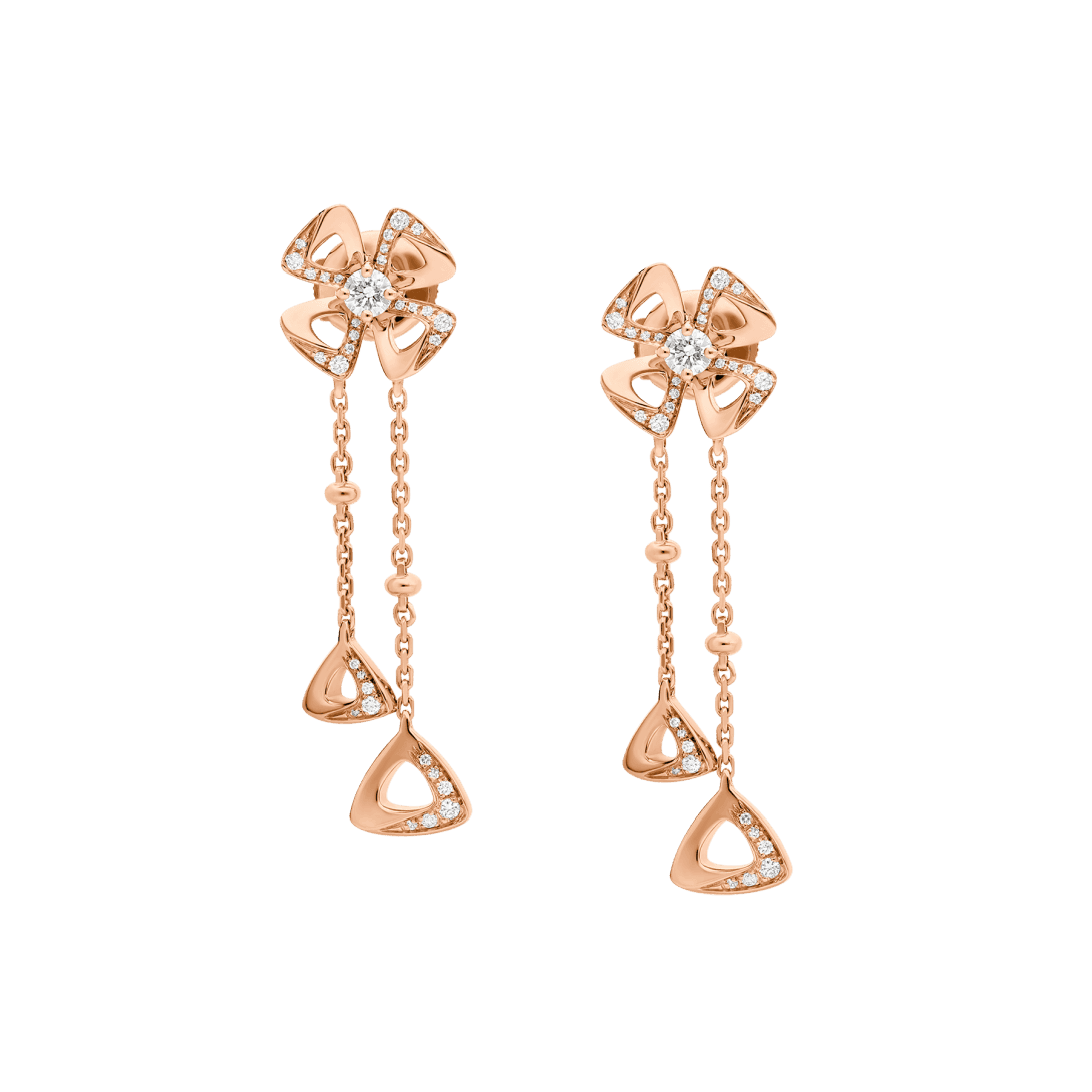 Fiorever Earrings — Rose gold, diamonds — OR858755