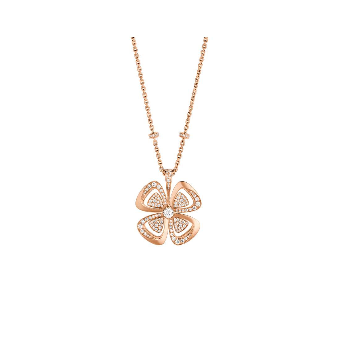 Fiorever Necklace — Rose gold, diamonds — CL858759