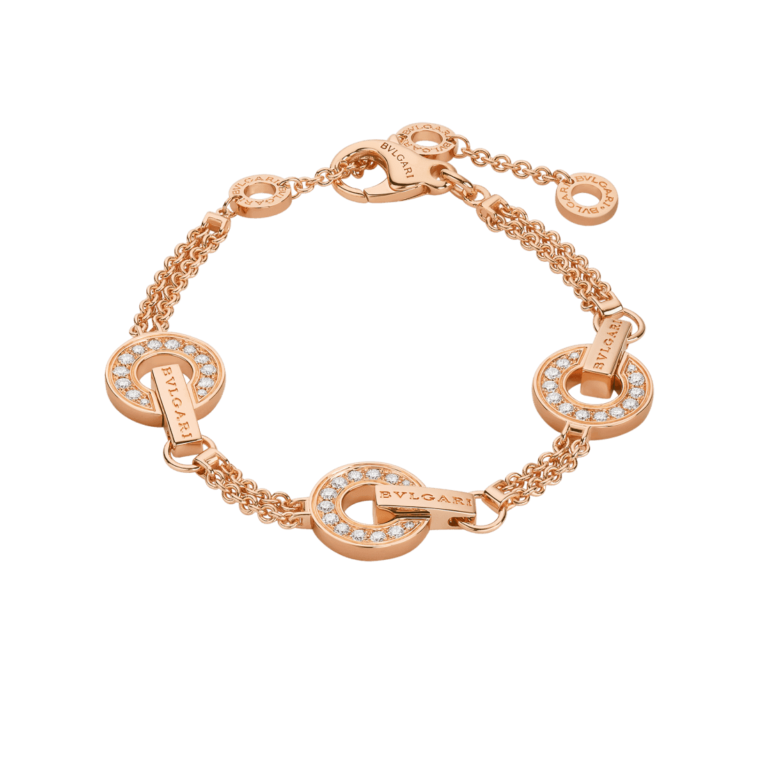 BVLGARI BVLGARI Bracelet — Rose gold, diamonds — BR858775
