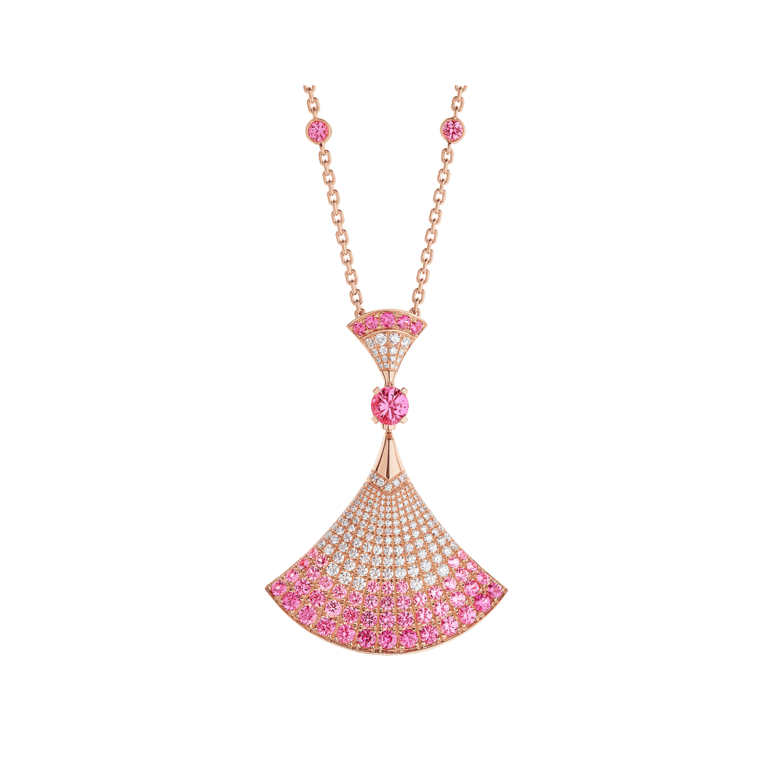 DIVAS’ DREAM Necklace — Rose gold, diamonds, rubies, pink sapphires — CL859020