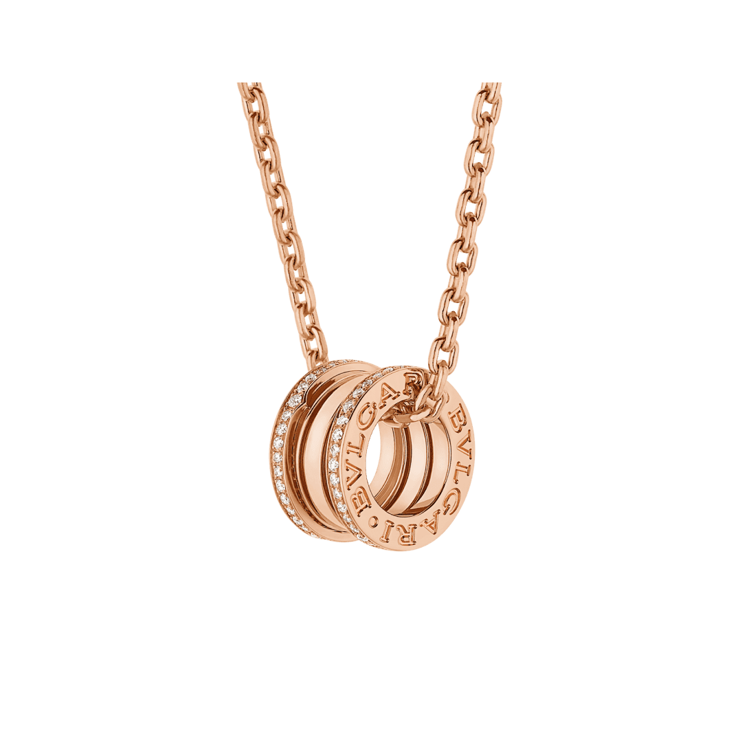 B.zero1 Necklace — Rose gold, diamonds — CL859265