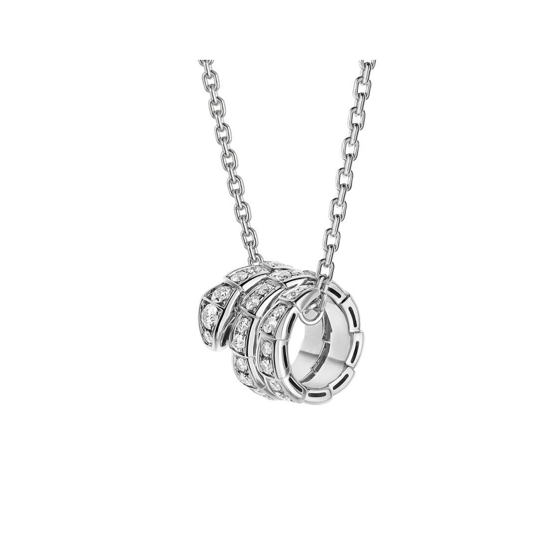 Serpenti Viper Necklace — White gold, diamonds — CL858926