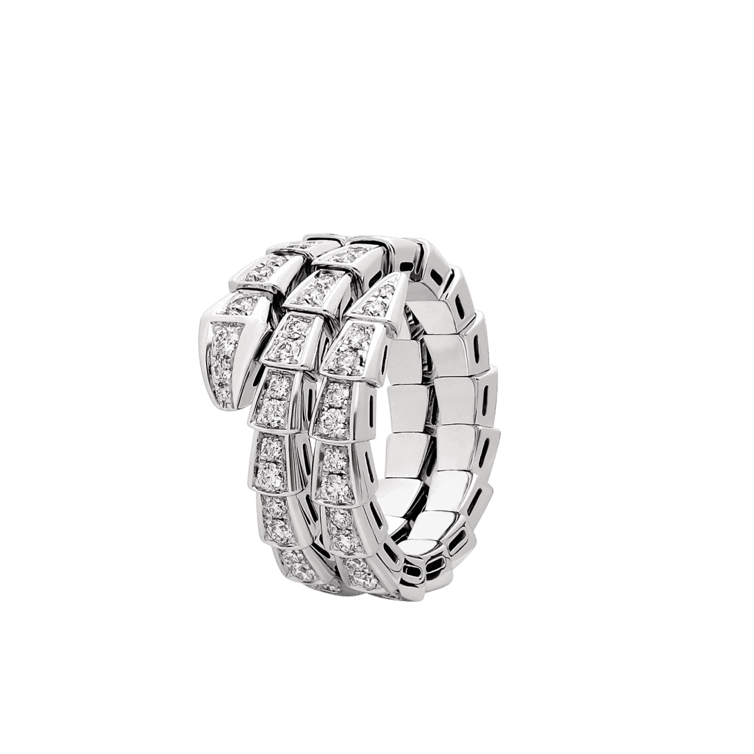 Serpenti Viper Ring — White gold, diamonds — AN858793