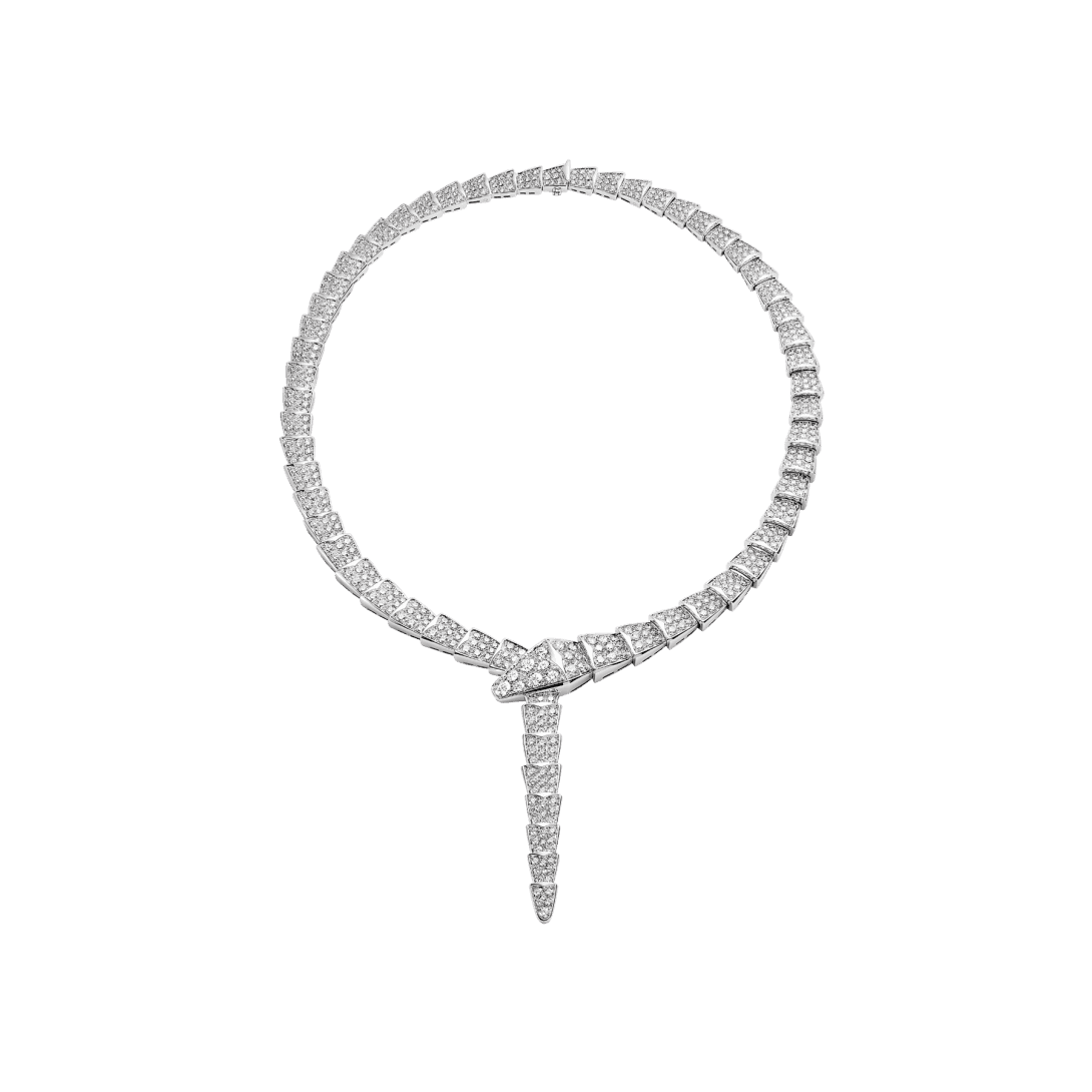 Serpenti Viper Necklace — White gold, diamonds — CL856448