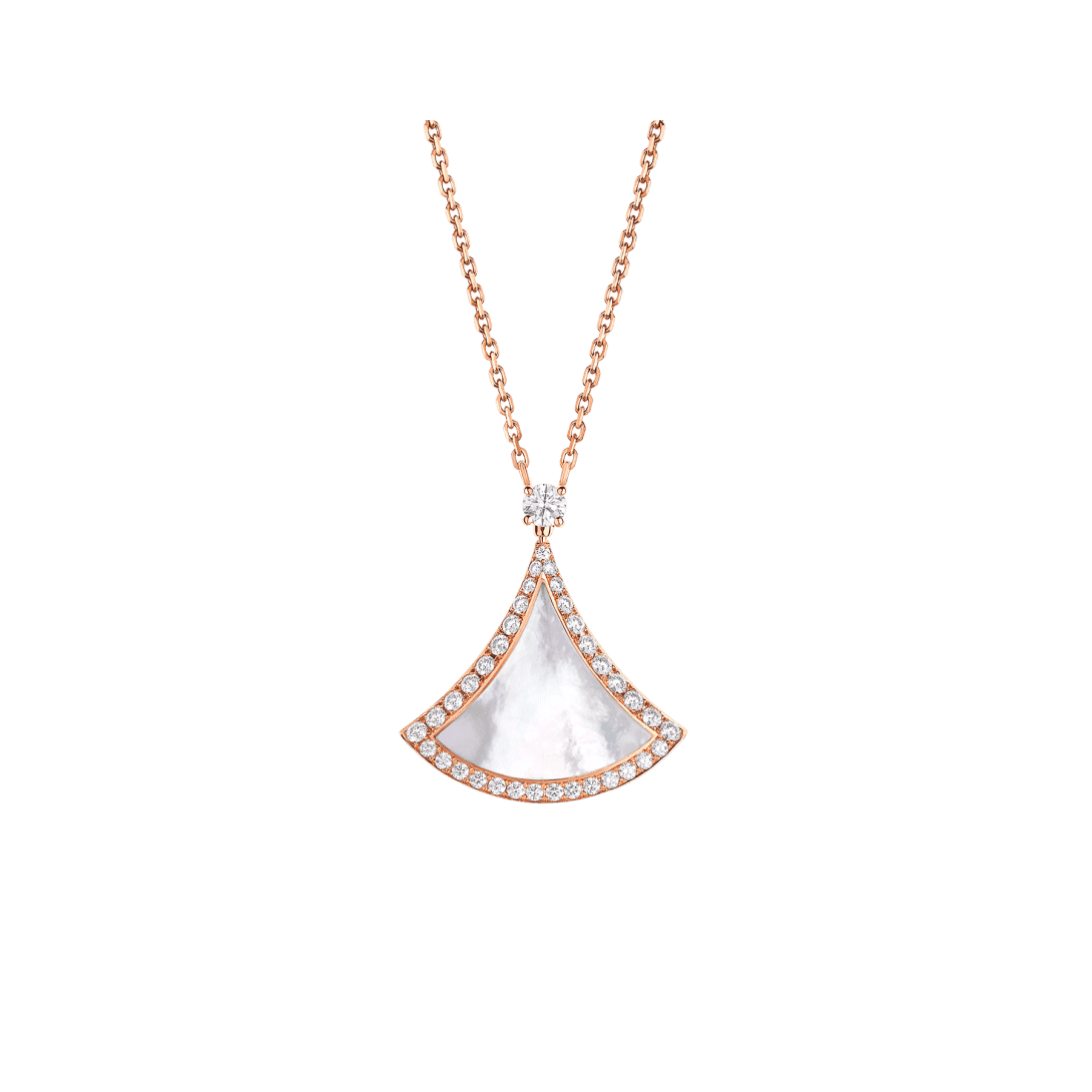 DIVAS’ DREAM Necklace — Rose gold, diamonds, mother of pearl — CL859262