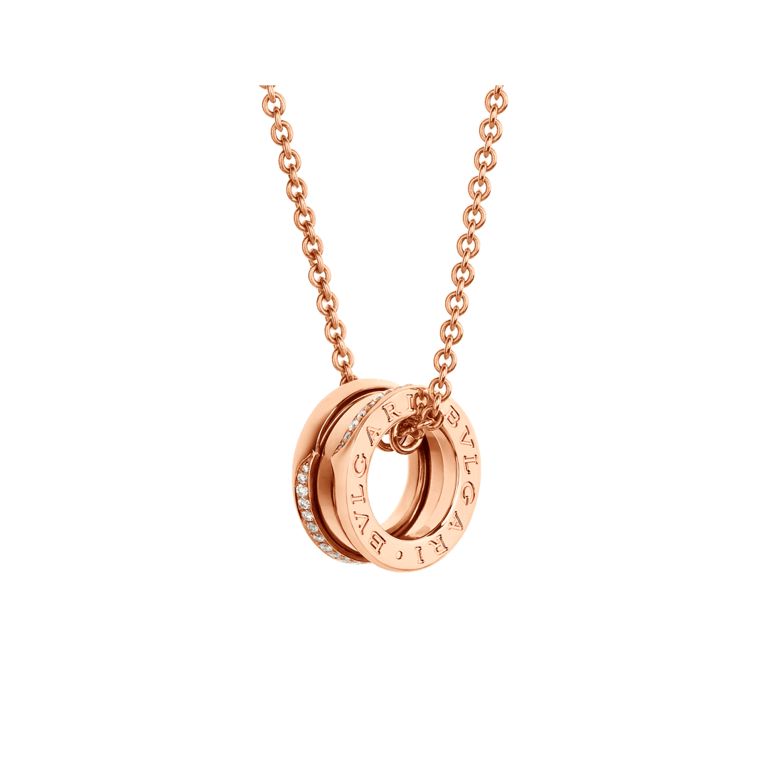 B.zero1 Necklace — Rose gold, diamonds — CL859647