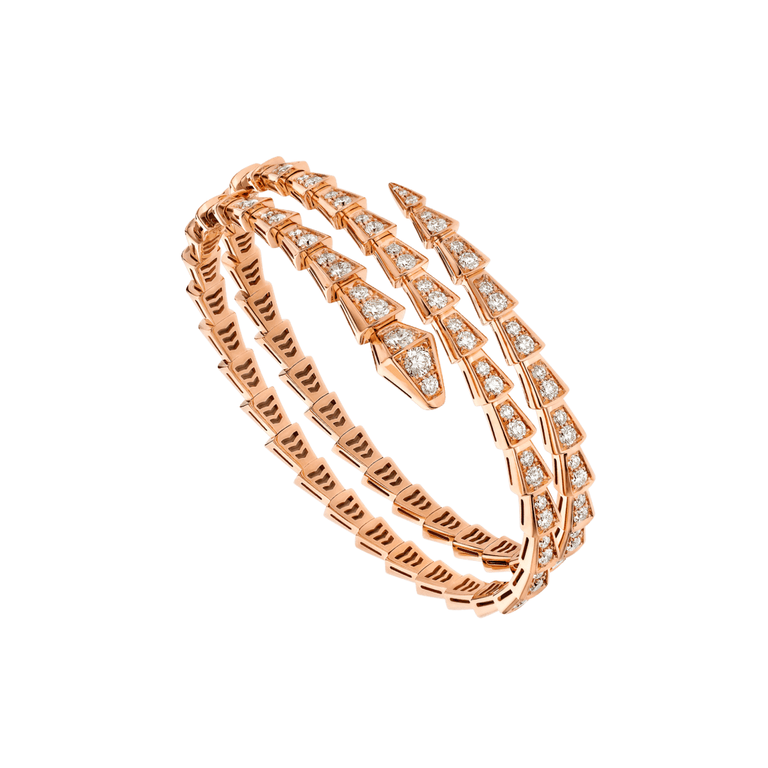 Serpenti Viper Bracelet — Rose gold, diamonds — BR858796