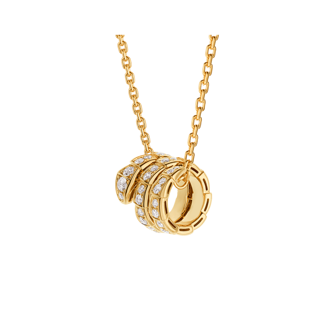 Serpenti Viper Necklace — Yellow gold, diamonds — CL859078