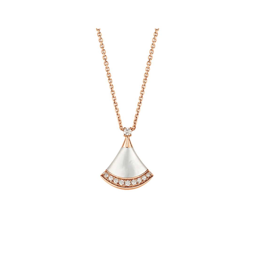 DIVAS’ DREAM Necklace — Rose gold, diamonds, mother of pearl — CL858847