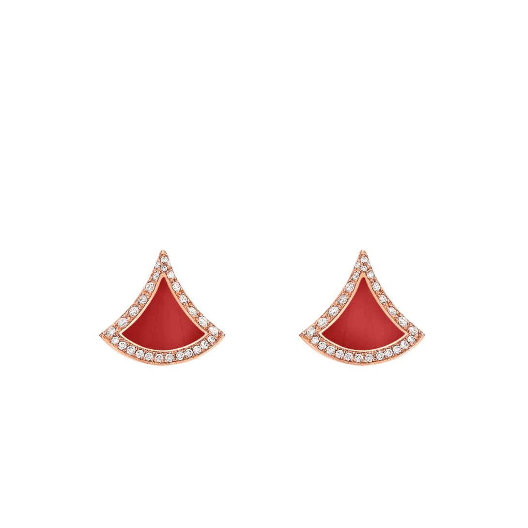 DIVAS’ DREAM Earrings — Rose gold, diamonds, carnelian — OR859850