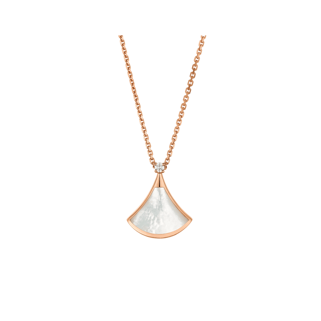 DIVAS’ DREAM Necklace — Rose gold, diamonds, mother of pearl — CL859867