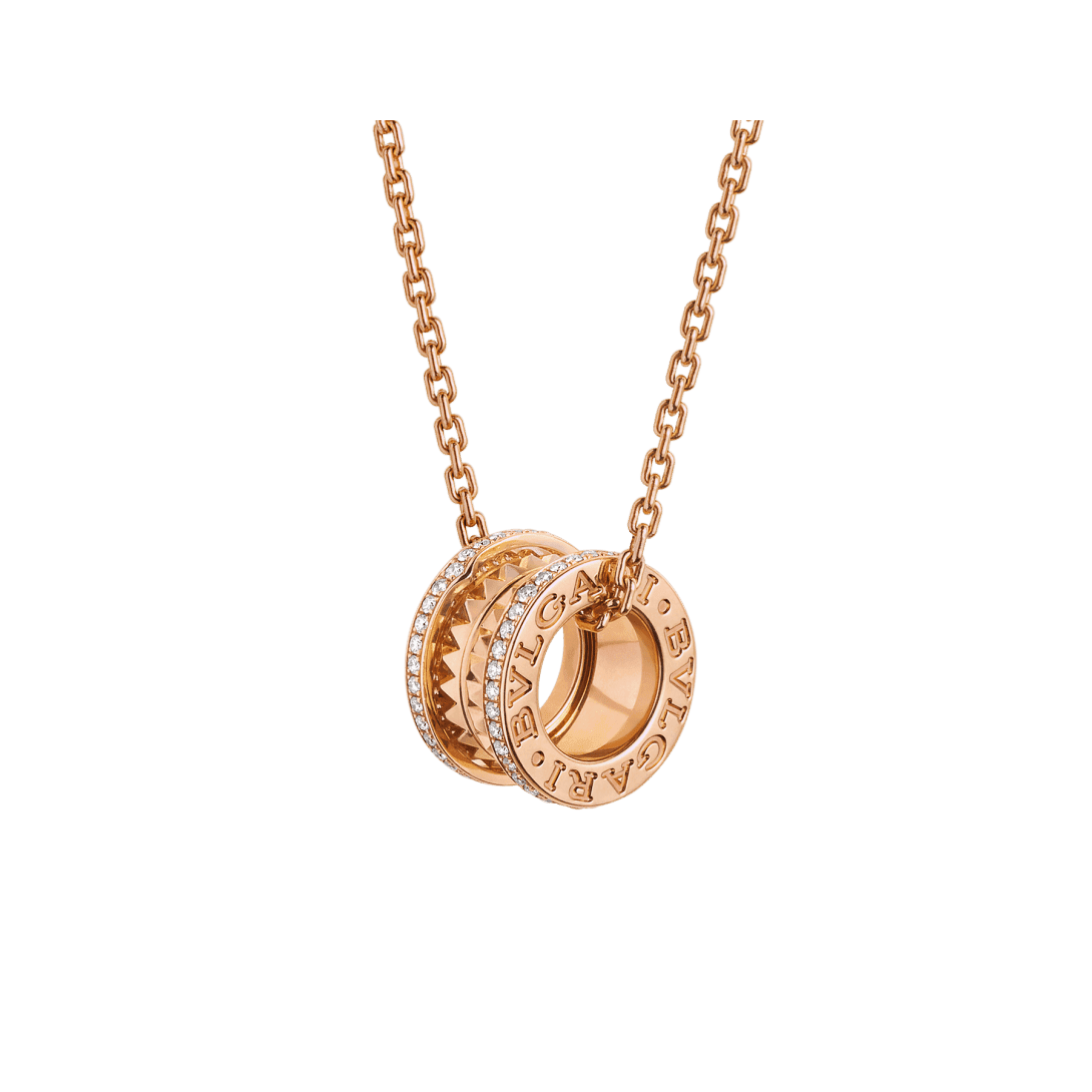 B.zero1 Necklace — Rose gold, diamonds — CL859872