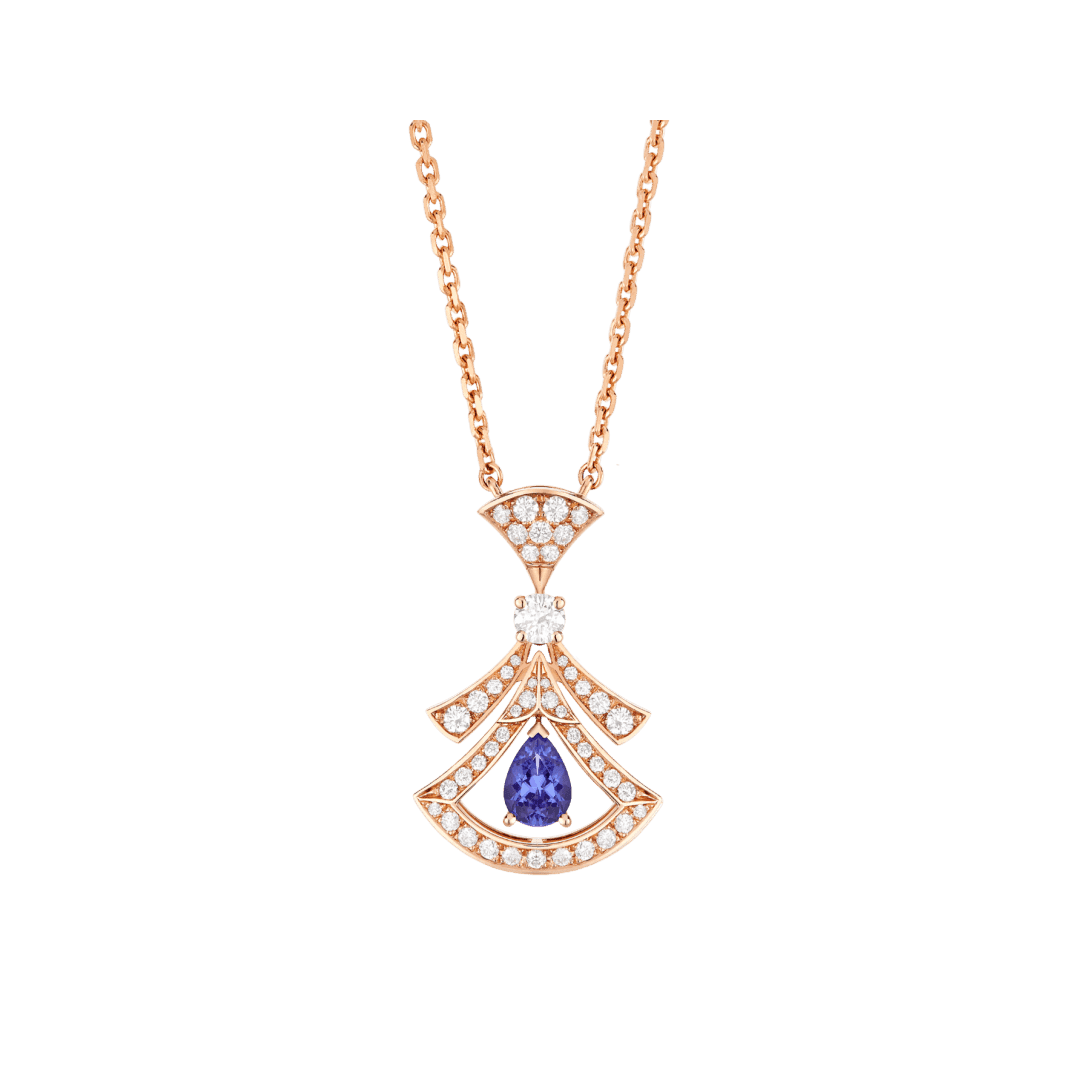 DIVAS’ DREAM Necklace — Rose gold, diamonds, tanzanite — CL859972