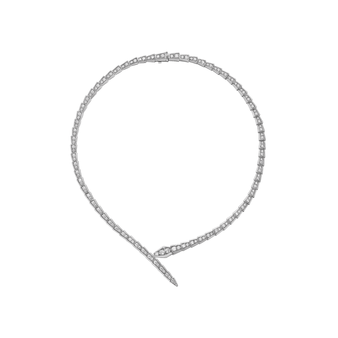 Serpenti Viper Necklace — White gold, diamonds — CL859329