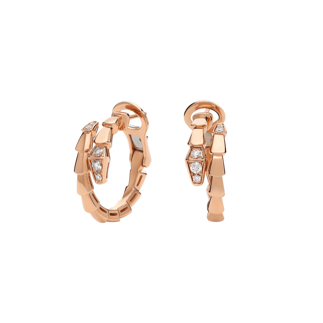 Serpenti Viper Earrings — Rose gold — OR859929