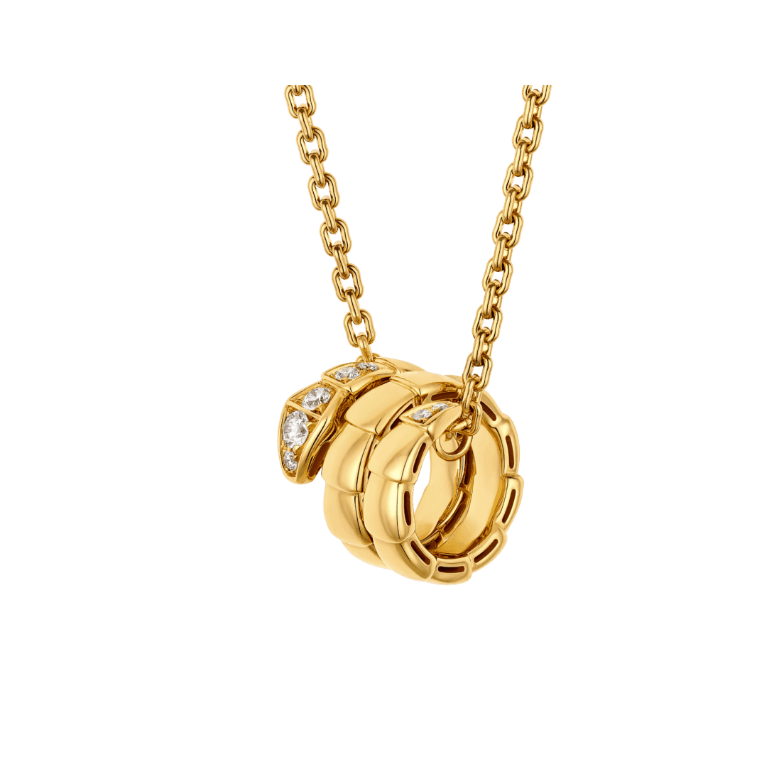 Serpenti Viper Necklace — Yellow gold, diamonds — CL860119