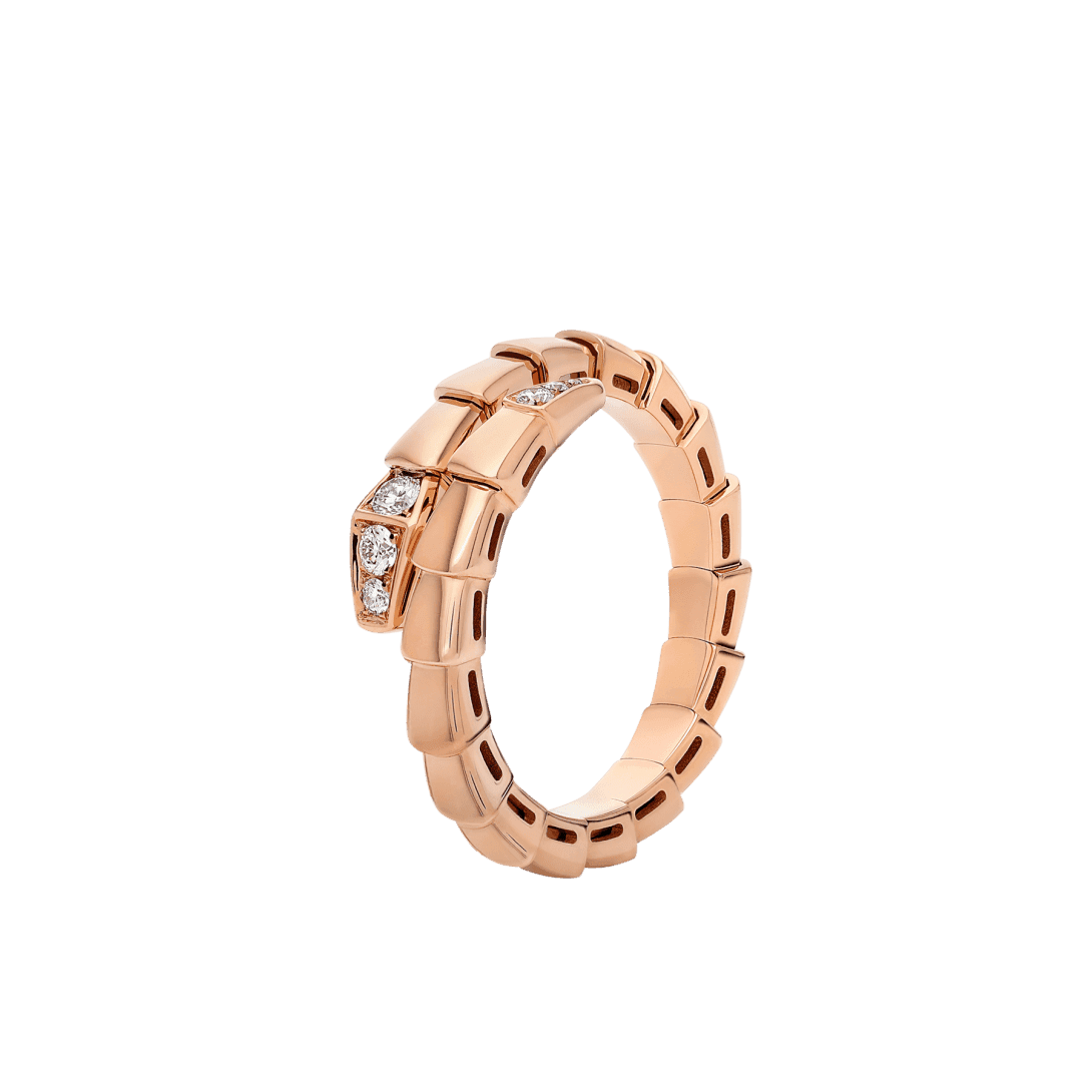 Serpenti Viper Ring — Rose gold, diamonds — AN859914