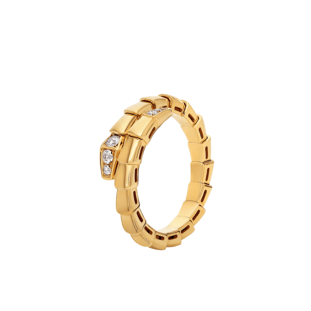 Serpenti Viper Ring — Yellow gold, diamonds — AN859916