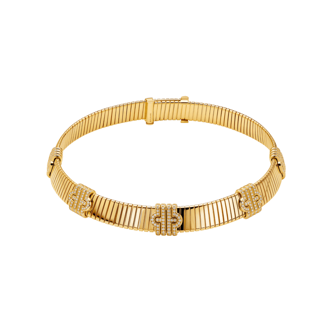 Bvlgari Tubogas Necklace — Yellow gold, diamonds — CL859726