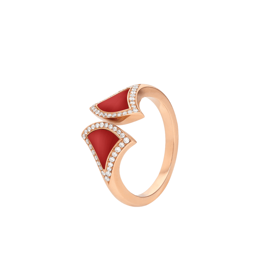 DIVAS’ DREAM Ring — Rose gold, diamonds, carnelian — AN859849