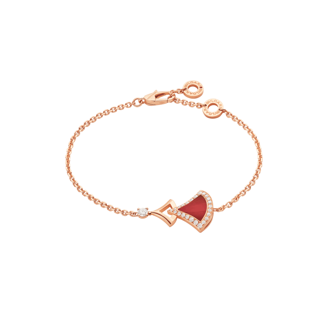 DIVAS’ DREAM Bracelet — Rose gold, diamonds, carnelian — BR859851