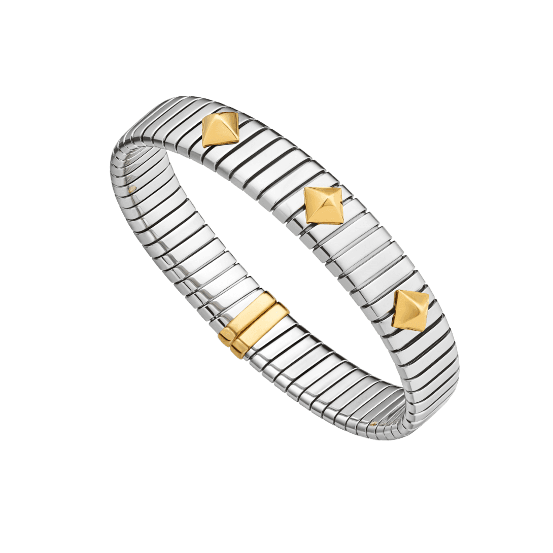 Bvlgari Tubogas Gold & Steel Bracelet — Yellow gold and steel — BR860869