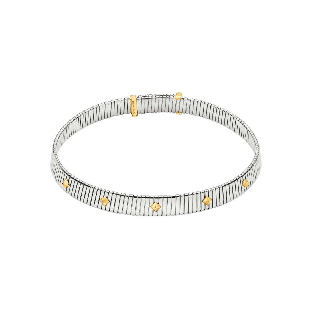Bvlgari Tubogas Gold & Steel Necklace — Yellow gold and steel — CL860868