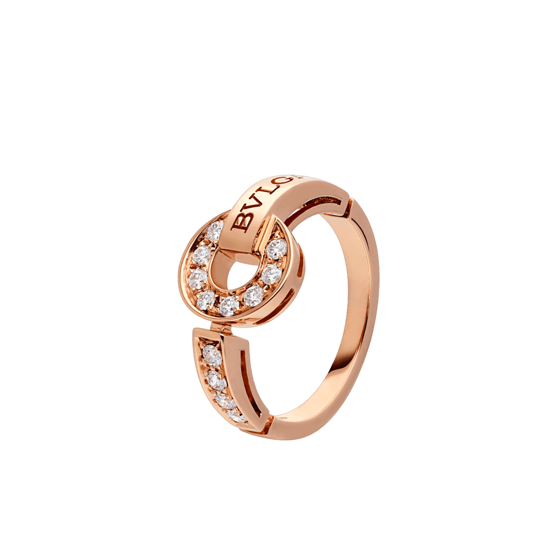 BVLGARI BVLGARI Ring — Rose gold, diamonds — AN855854