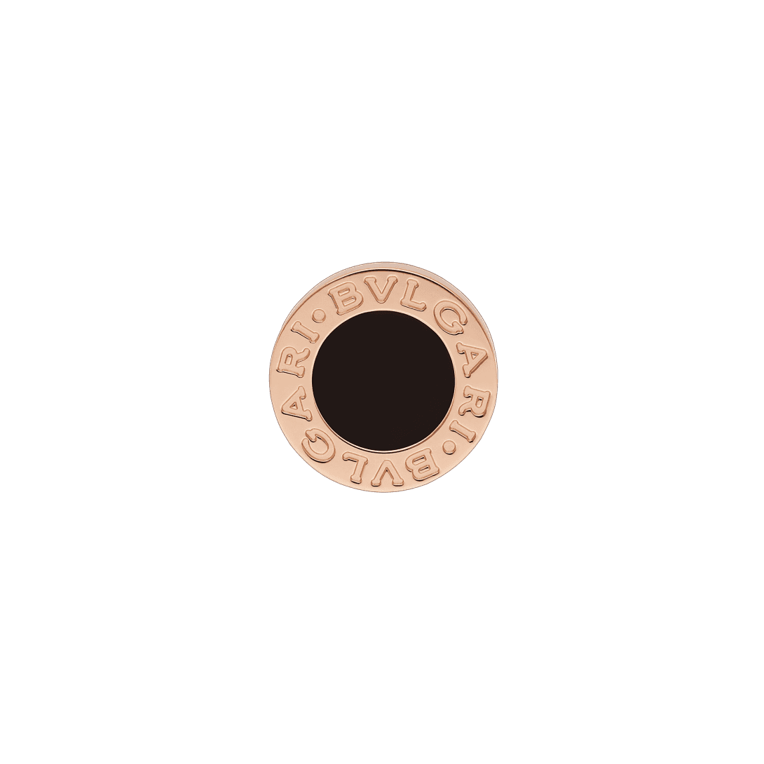 BVLGARI BVLGARI Single Earring — Rose gold, onyx — OR858198