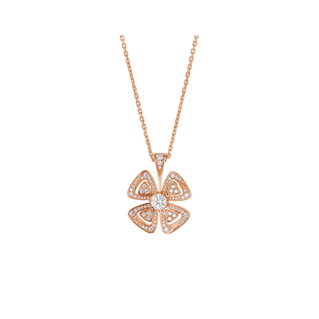 Fiorever Necklace — Rose gold, diamonds — CL858505