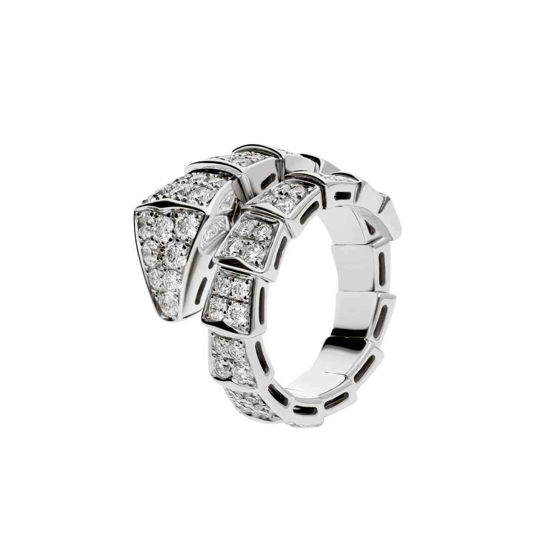 Serpenti Viper Ring — White gold, diamonds — AN855116
