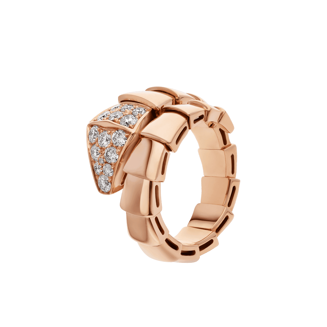 Serpenti Viper Ring — Rose gold — 345206