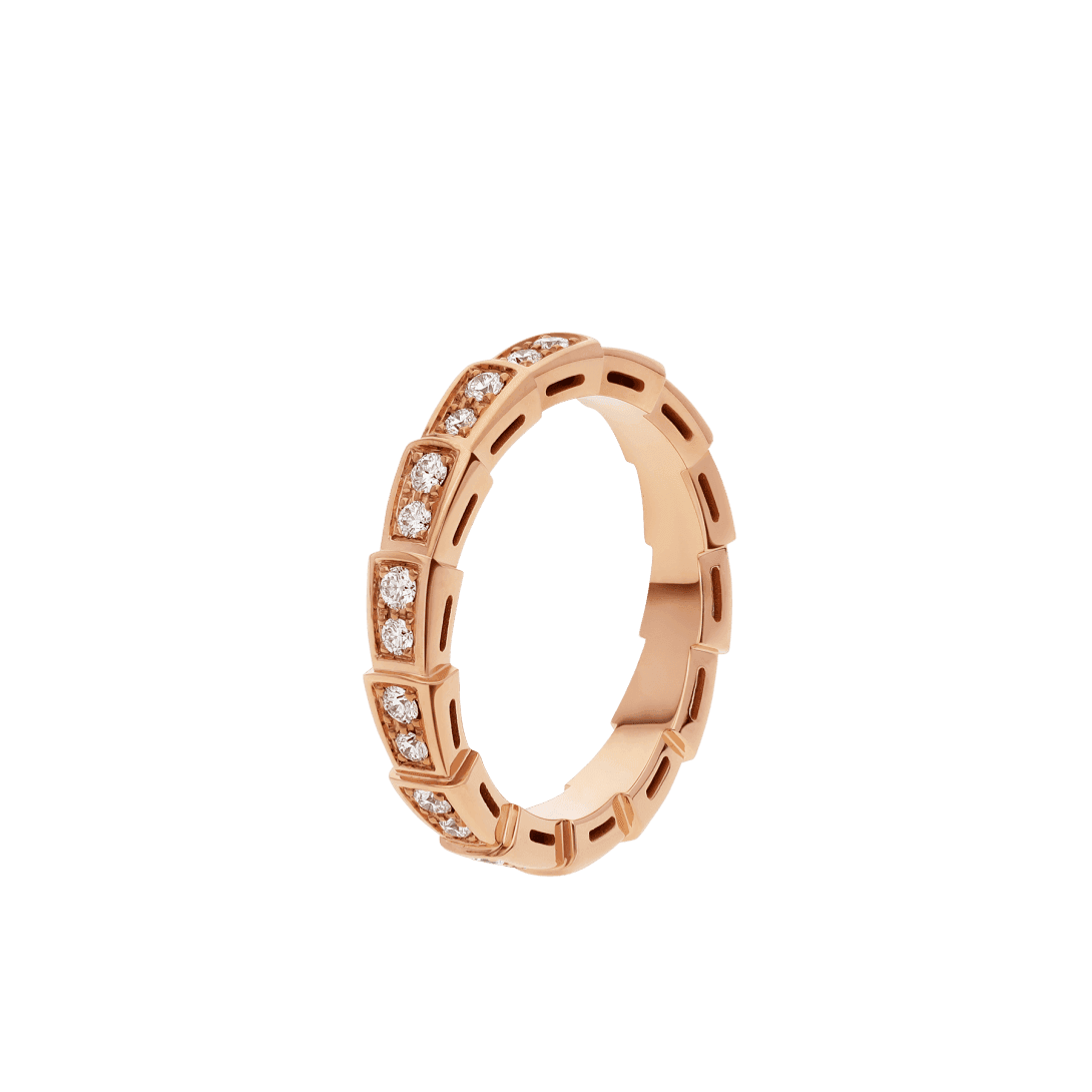 Serpenti Viper Ring — Rose gold, diamonds — AN856980