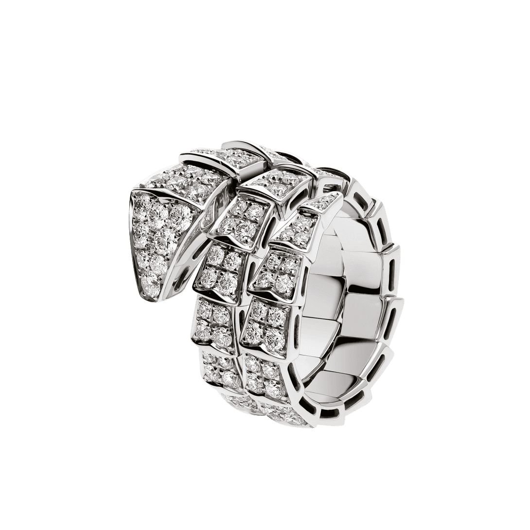 Serpenti Viper Ring — White gold, diamonds — AN855117