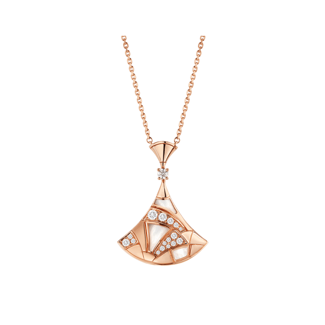 DIVAS’ DREAM Necklace — Rose gold, diamonds, mother of pearl — CL856964
