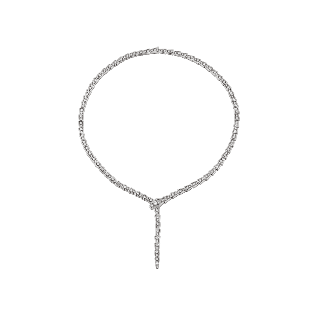 Serpenti Viper Necklace — White gold, diamonds — CL857425