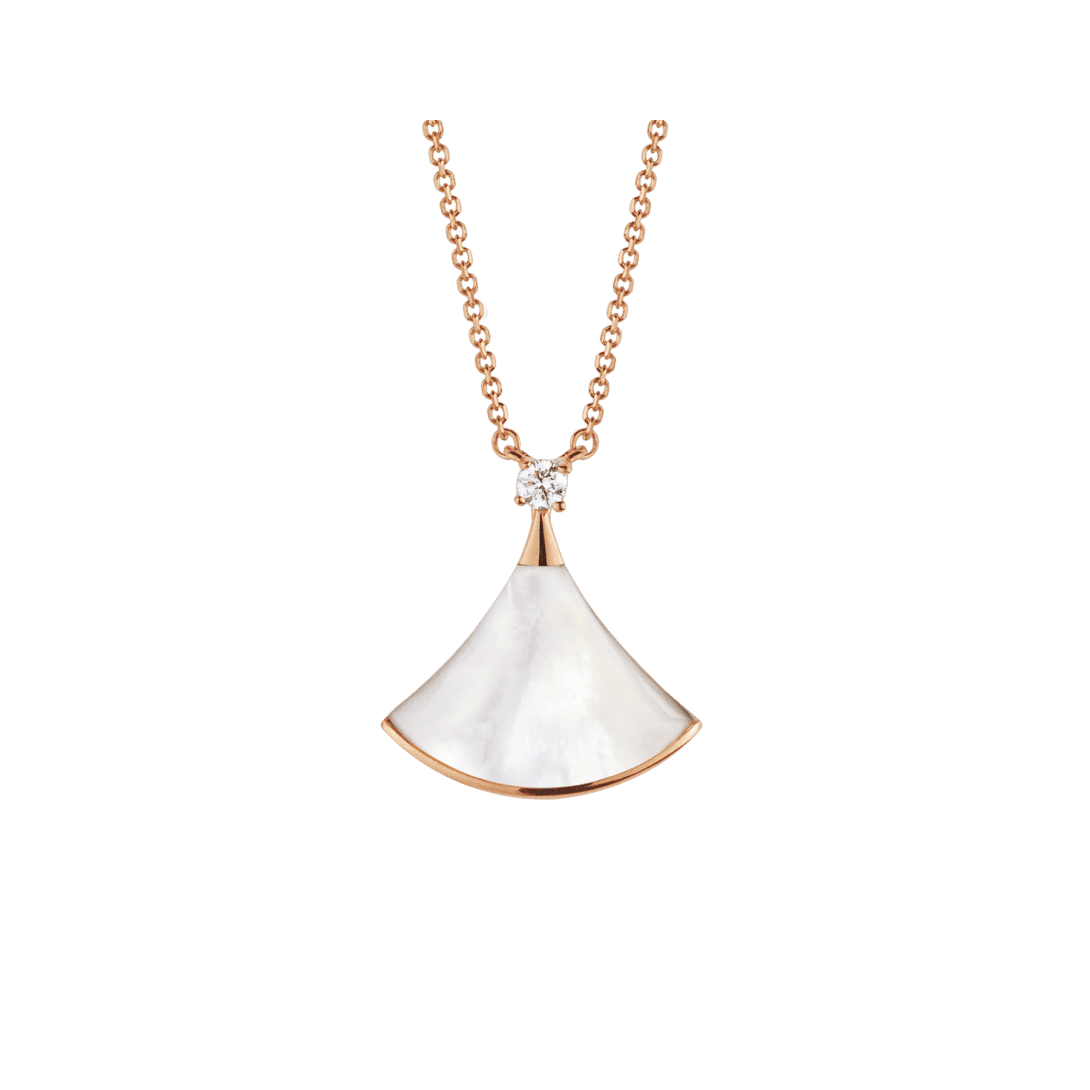 DIVAS’ DREAM Necklace — Rose gold, diamonds, mother of pearl — CL856960