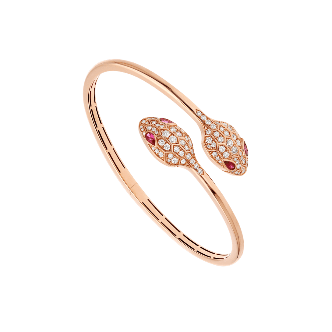 Serpenti Seduttori Bracelet — Rose gold, diamonds, rubellite — BR858550