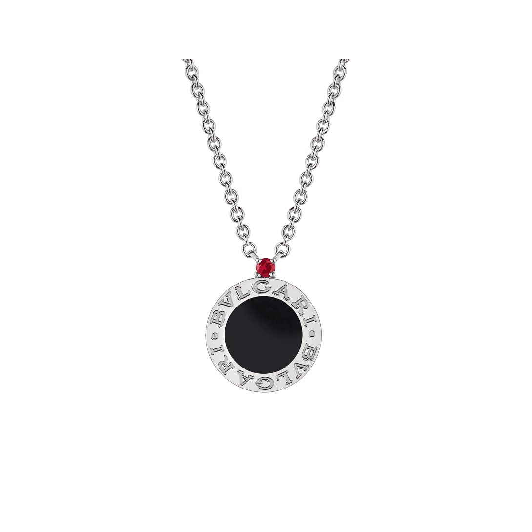 Save the Children Necklace — Silver, onyx, rubies — CL858702