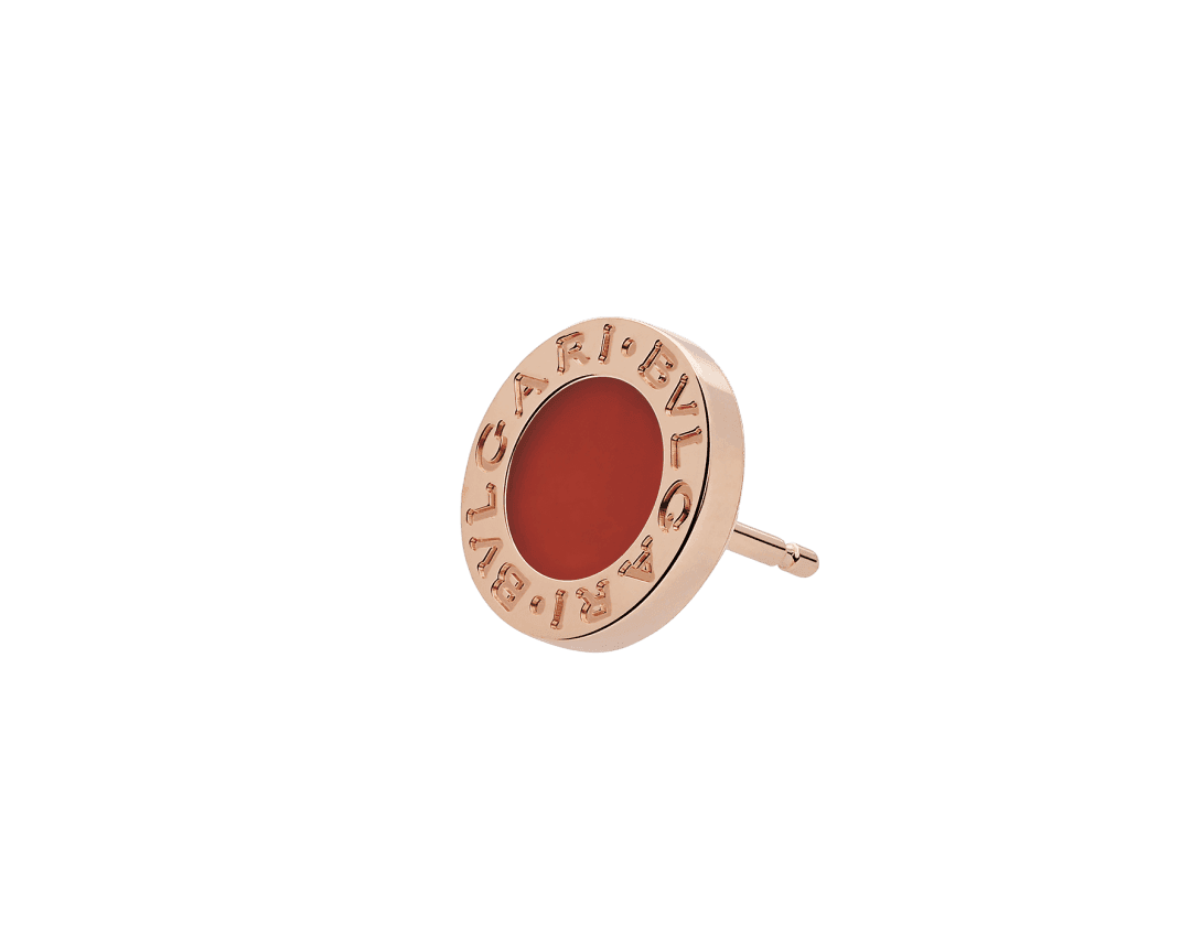 BVLGARI BVLGARI Single Earring — Rose gold, carnelian — OR858199
