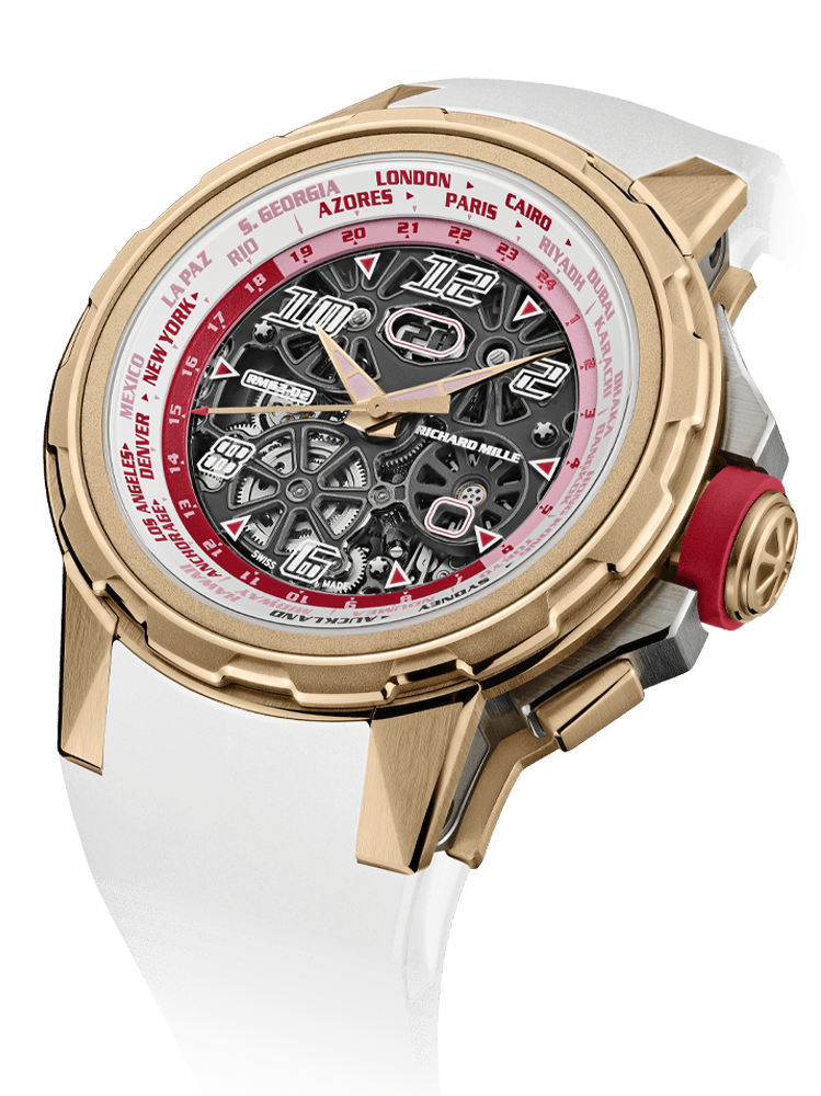 RM 63 Automatic Winding Worldtimer RM 63-02 — 5N red gold and grade 5 titanium