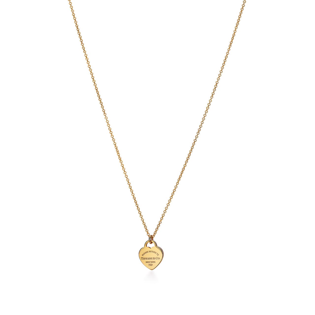 Return to Tiffany Mini Heart Tag Pendant in Yellow Gold — 72975154