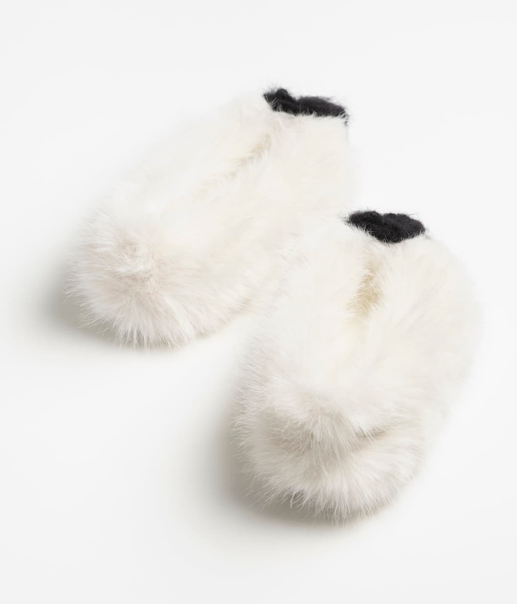 Ballet flats — Mixed fibers & patent calfskin, white & black — G46640B21530U2884